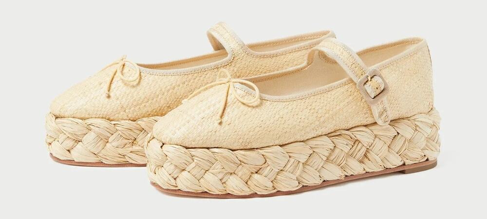 Loeffler Randall Mary Jane Espadrille, Natural, US 10 B